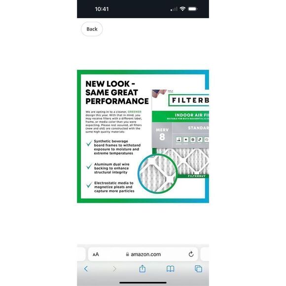 Filterbuy 18x20x1 Pleated HVAC AC Furnace Air Filters Replacement (4-Pack) - Picture 3 of 6